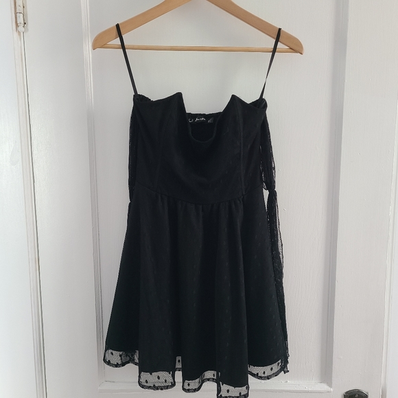 For Love and Lemons Black Kiss Me Strapless Dress - Picture 2 of 9